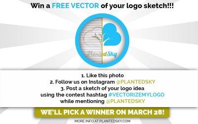 #VECTORIZEMYLOGO Instagram Contest: Win a vector version of your logo sketch!